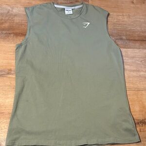 Gymshark Khaki Sleeveless Tank Top